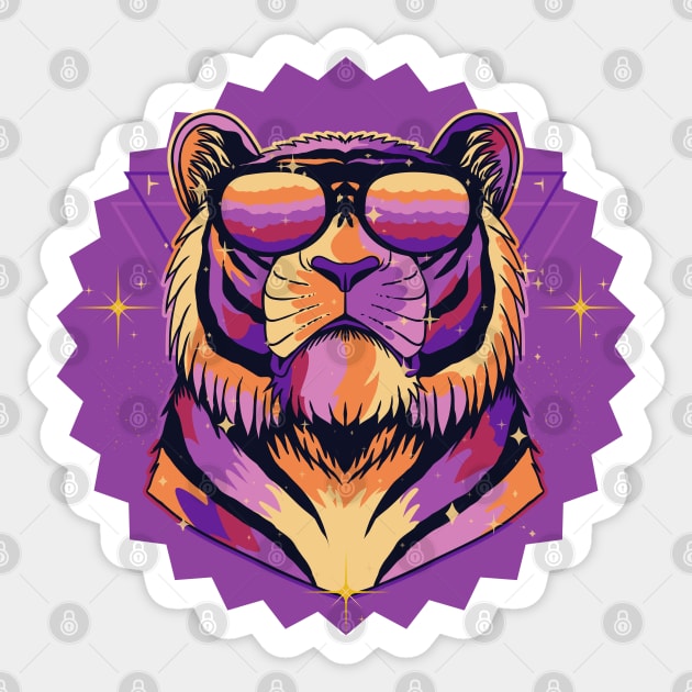 Tiger Head Sticker by Pearsville